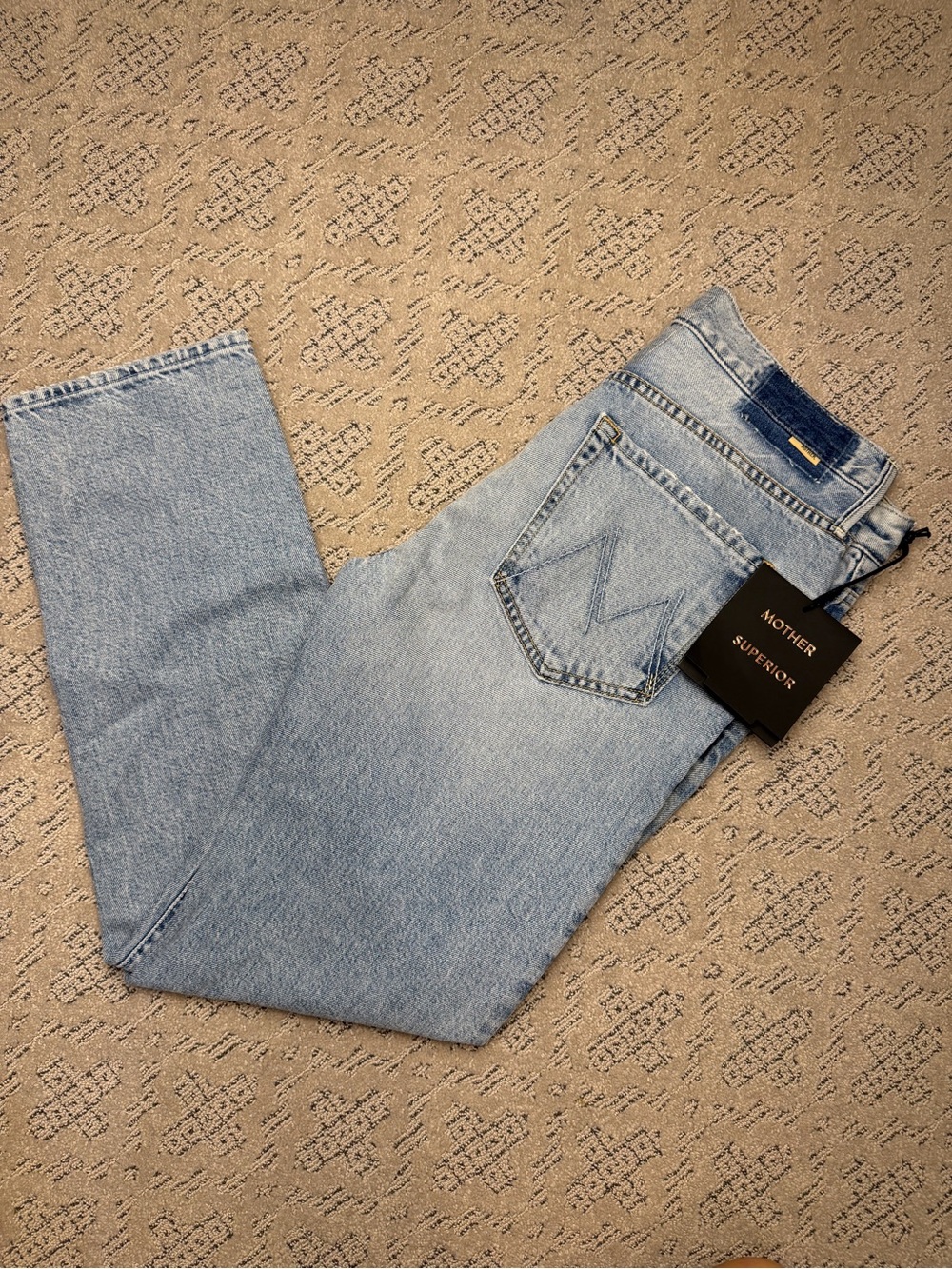 MOTHER Light Blue Cropped Denim Jeans - Ankle-Length